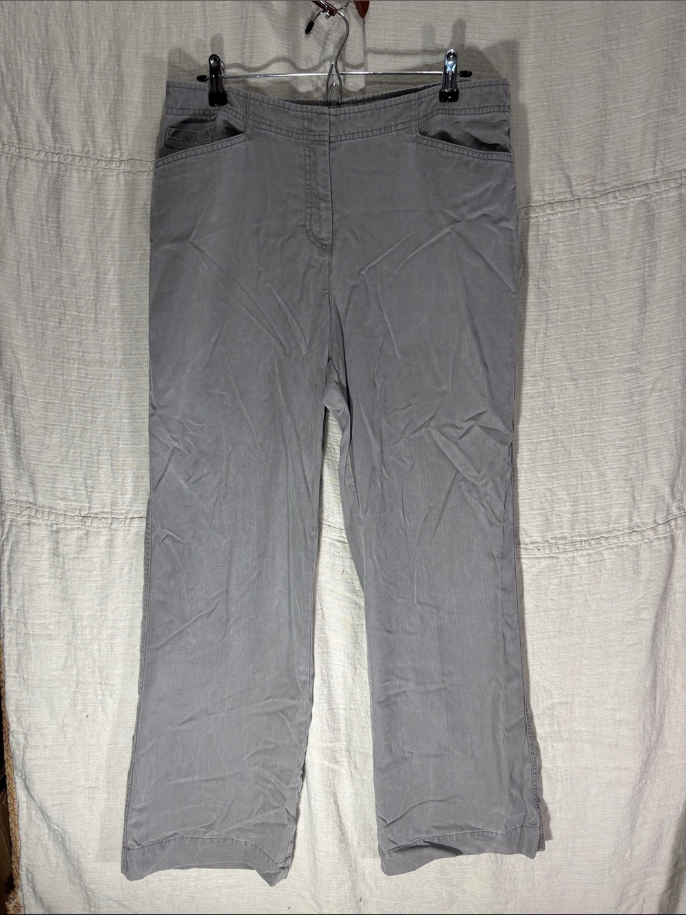 J. Jill Grey Lightweight Pants Size 12 Tencel Lyocell Blend Casual Weekend Wear